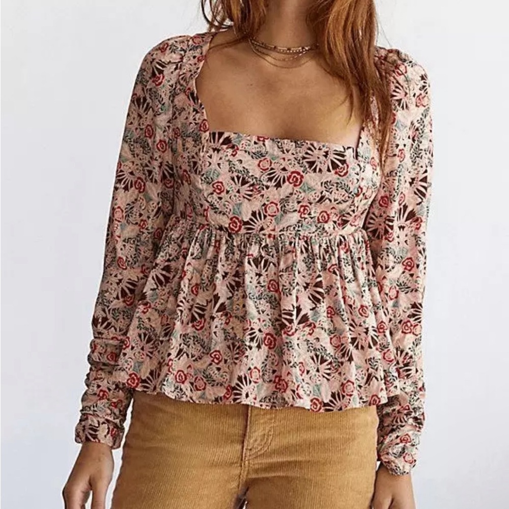 FREE PEOPLE Silent Rawr floral printed